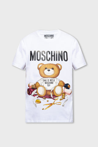 Moschino Teddy T-shirt Vit Herr