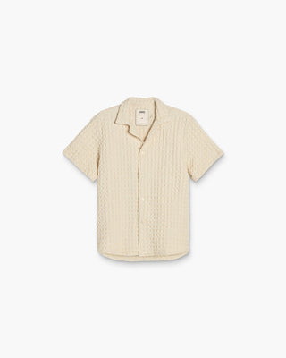 OAS Cuba Waffle Shirt Beige Herr