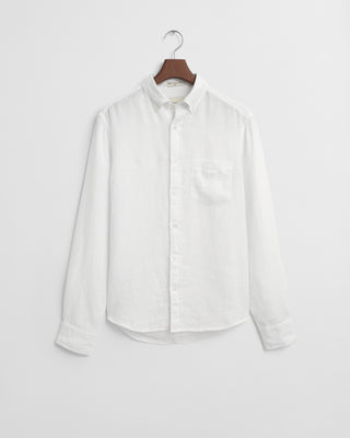 GANT Reg Dyed Linneskjorta Vit Herr