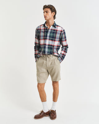 GANT Relaxed Linen Shorts Beige Herr