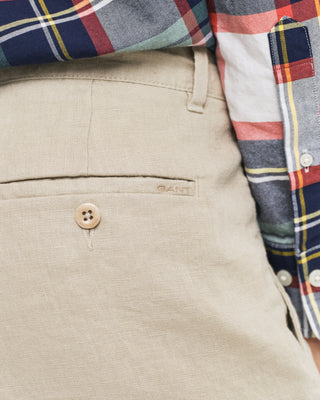 GANT Relaxed Linen Shorts Beige Herr