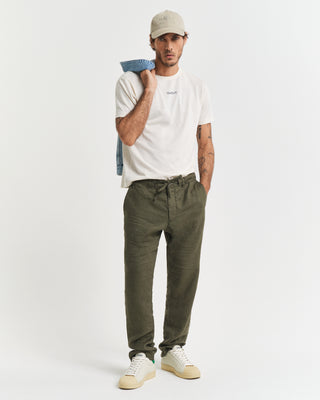 GANT Relaxed Linen Byxor Grön Herr