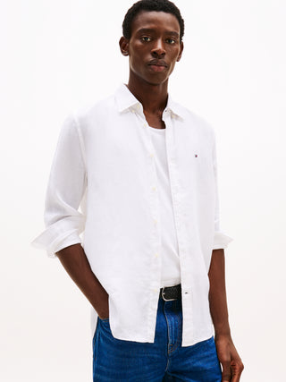 Tommy Hilfiger Linneskjorta Vit Herr