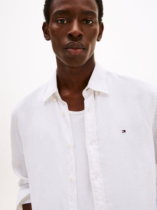 Tommy Hilfiger Linneskjorta Vit Herr
