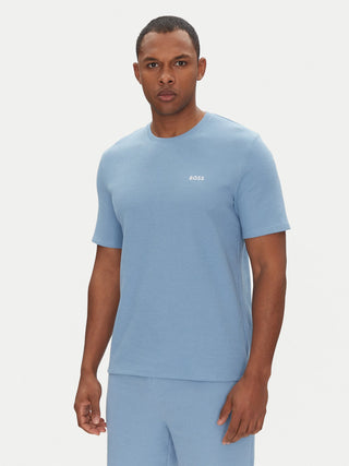 BOSS Waffle T-shirt Blå Herr
