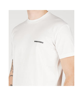 Dsquared2 T-Shirt Ceresio Map Back Print Vit Herr