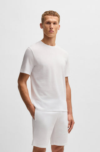BOSS Waffle T-shirt Vit Herr