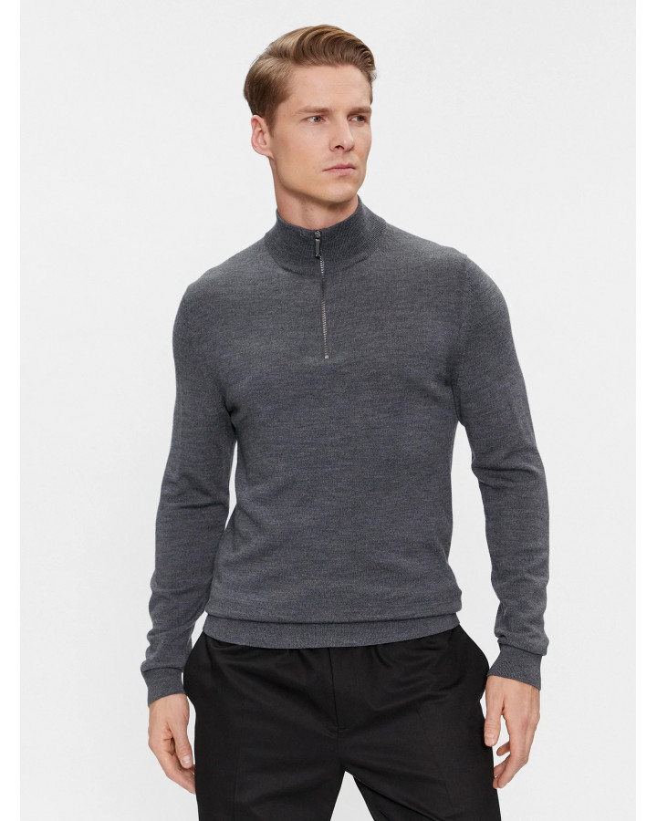 WOOL QUARTER ZIP