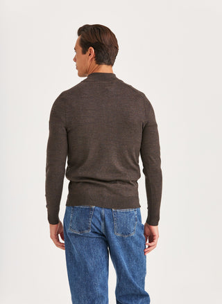 Merino John Zip Brown