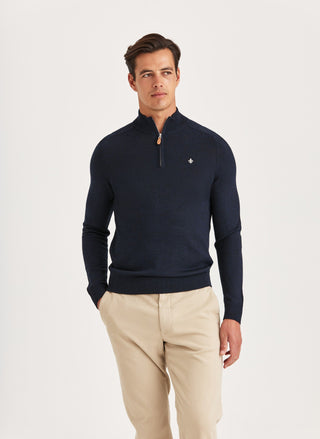 Merino John Zip Navy