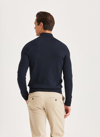 Merino John Zip Navy