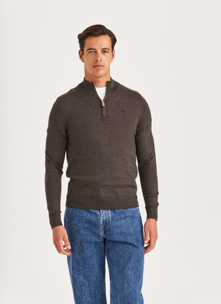 Merino John Zip Brown