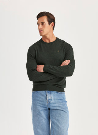 Morris Merino Oneck Olive Herr