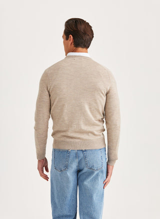 Morris Merino Oneck Khaki Herr