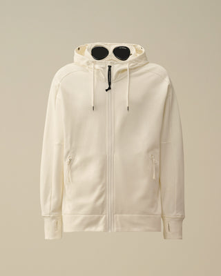 Hooded Open Diagonal Fleece WHITE