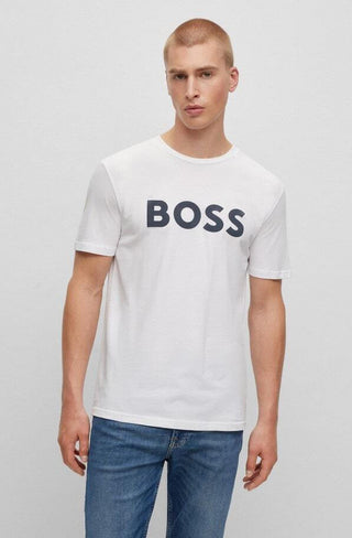 Boss Logo T-Shirt Herr White
