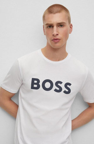 Boss Logo T-Shirt Herr White