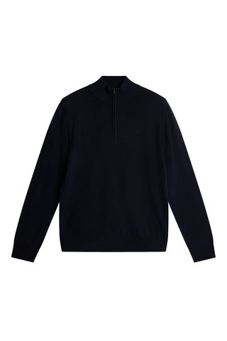J.Lindeberg Kiyan Merino Half Zip Herr Marin Blå