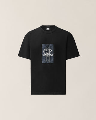 C.P. Company Mercerized Jersey Logo T-Shirt – Svart