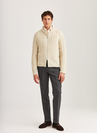 Morris Cornwall Cable Zip Jacket Herr