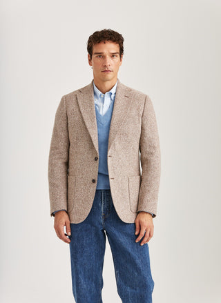 Morris Brun Herringbone Kavaj Herr