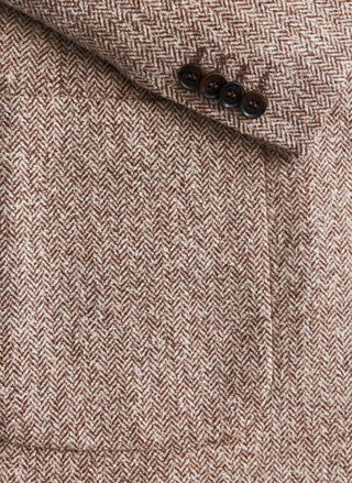 Morris Brun Herringbone Kavaj Herr
