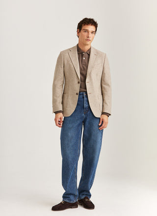 Wool Silk Check Jacket