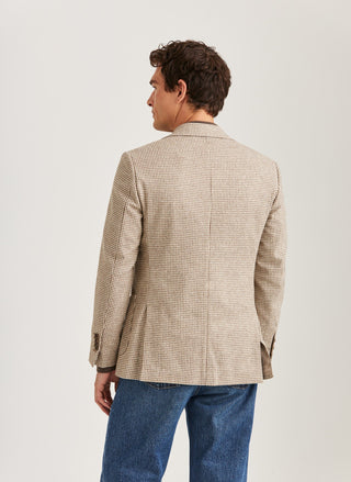 Wool Silk Check Jacket