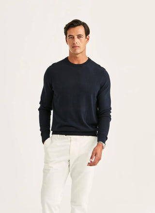 Morris Riley Oneck Tröja Old Blue