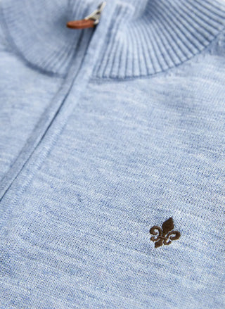 Morris Stockholm Randall Half Zip Herr Light Blue