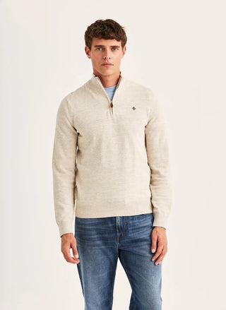 Morris Stockholm Randall Half Zip Herr Khaki