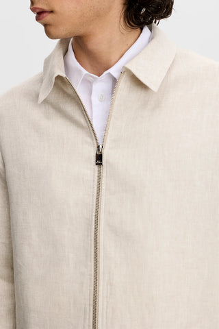 J.Lindeberg Julius Drape Linen Overshirt