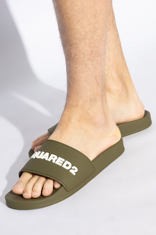 DSQ2 SLIDES DARK GREEN