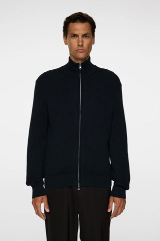 J Lindeberg Alexis Full Zip Cardigan Mörk Blå Herr