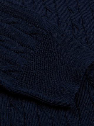 Stenströms beige merino cable half zip herr tröja