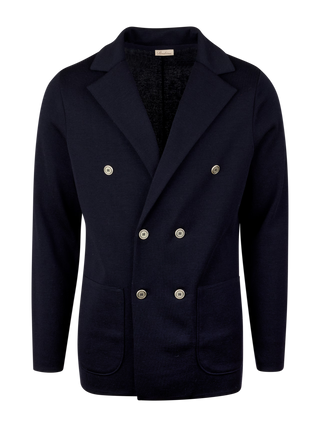 Stenströms Navy Knitted DB Blazer
