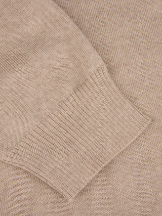 Stenströms stickad merino half zip pullover herr Light Beige