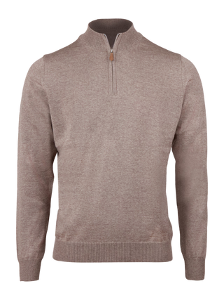 Stenströms Merino Wool Half Zip Herr Ljus Brun
