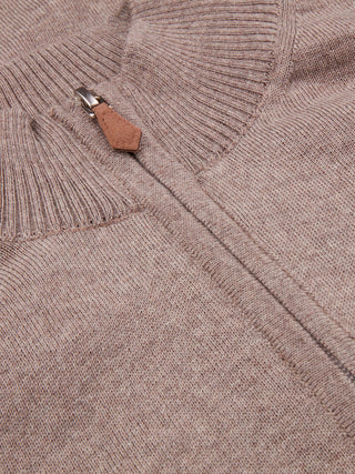 Stenströms Merino Wool Half Zip Herr Ljus Brun