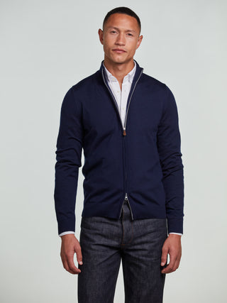 Stenströms merino zip cardigan herr