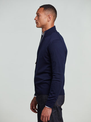 Stenströms merino zip cardigan herr