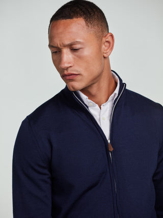 Stenströms merino zip cardigan herr