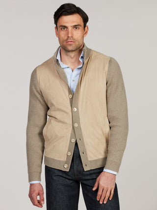 Stenströms Alcantara Cardigan Jacket Beige