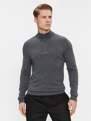 WOOL QUARTER ZIP