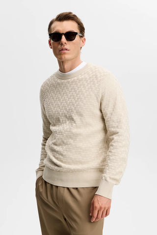 J.Lindeberg Arthur Knit Org Cotton Moonbeam