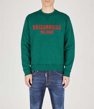 Dsquared2 Logo Print Sweatshirt Grön Herr
