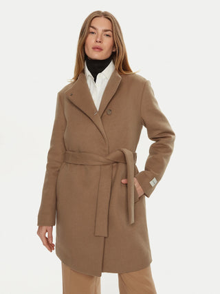 WOOL FUNNEL COAT