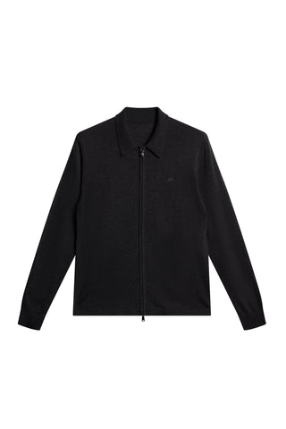 J Lindeberg Merino Two Way Zip Cardigan Mörk Grå