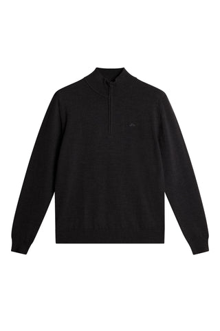 J.Lindeberg Kiyan Merino Half Zip Herr Mörk Grå
