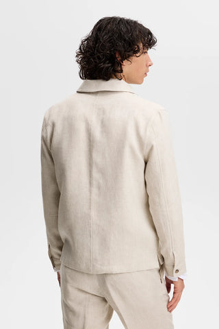 J.Lindeberg Julius Drape Linen Overshirt
